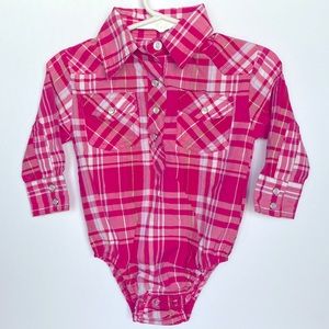 Girl’s pearl snap button up bodysuit